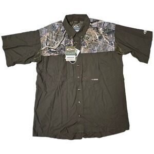 Drake Waterfowl Flyweight Wingshooter's Mossy Oak Habitat Short Sleeve S (G)